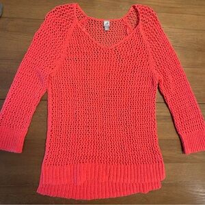 JCPenney Women's V-Neck Sweater in Bright Coral
